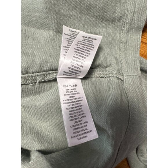 Christian Siriano NY Linen Blend Snap Front Medium Green Utility Jacket Size 3X - Picture 10 of 11